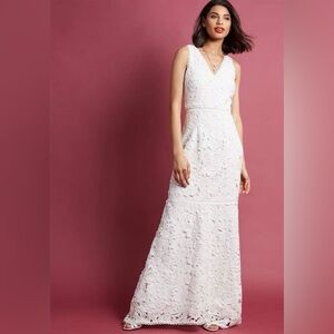 BHLDN Anthropologie Lace Wedding Dress - Minuet Petite - M